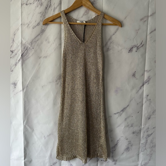 LEANA PARIS Other - LEANA PARIS - METALLIC GOLD BEACH SWIM COVER DRESS WOMENS SMALL - NEW